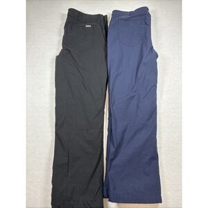 Eddie Bauer Lot of 2 Fleece Lined Tech Outdoor Pants Men's 40X30 Black and Blue